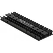 Delock 18285 Koellichaam plat 70 mm voor M.2 module zwart
