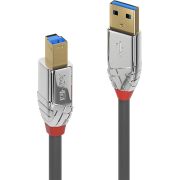 Lindy 36663 3m USB A USB B Mannelijk Vrouwelijk Grijs USB-kabel