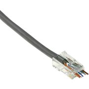 ACT RJ45 (8P/8C) CAT6 easyconnect unshielded modulaire doorsteek connector voor ronde kabel met mass