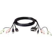 Aten 2L-7D02DH HDMI DVI-D Zwart kabeladapter/verloopstukje