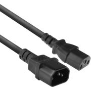 ACT Voedingskabel C13 - C14 zwart 1,8 m