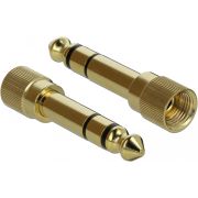 DeLOCK 65983 kabeladapter/verloopstukje 6.35mm 3.5mm Goud