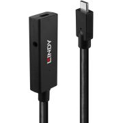 Lindy 43364 USB-kabel 5 m USB 3.2 Gen 2 (3.1 Gen 2) USB C Zwart