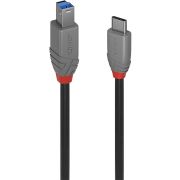 Lindy 36668 USB-kabel 3 m USB 3.2 Gen 1 (3.1 Gen 1) USB C USB B Zwart
