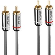 Lindy 35345 audio kabel 1 m 2 x RCA Antraciet