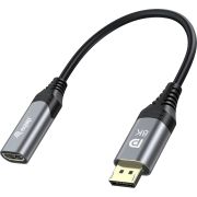 Equip 133446 video kabel adapter 0,15 m DisplayPort HDMI Zwart, Grijs