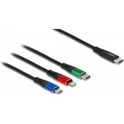 Delock 86596 USB-oplaadkabel 3 in 1 USB Type-C naar Lightning / Micro USB / USB Type-C 1 m