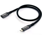 Equip 128371 USB-kabel 1 m USB 3.2 Gen 2 (3.1 Gen 2) USB C Zwart