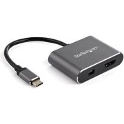 StarTech.com CDP2HDMDP grafische adapter 4K HDMI/Minidisplayport in USB C out grijs