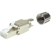 LogiLink MP0080 - CAT.8.1 feldkonfektionierbarer RJ45 Stecker kabel-connector Grijs, Roestvrijstaal