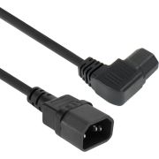 ACT Netsnoer C14 - C15 (haaks links) IEC60320 zwart 2 m