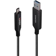Lindy 43396 USB-kabel USB 3.2 Gen 1 (3.1 Gen 1) 25 m USB A USB C Zwart