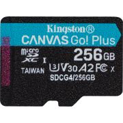 Kingston Technology 256GB microSDXC Canvas Go! Plus Gen4 200R A2 U3 enkel pakket zonder adapter