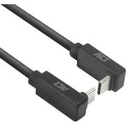 ACT AC7476 10Gbps 60W Alt-DP 0.50m Zwart USB-C Kabel