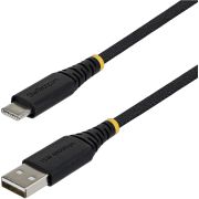 StarTech.com 2m USB-A naar USB-C Snellaadkabel, 15W 3A, Dual-Layer Gevlochten Nylon / TPE Mantel, Du