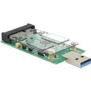 Delock 62681 Converter USB 5 Gbps Type-A male > mSATA volledige grootte