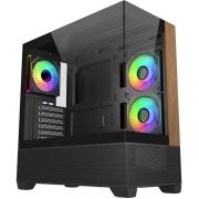 Cooler Master Elite 690 Wood Black Behuizing