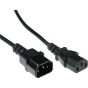 ACT Netsnoer C13 - C14 zwart 1,2 m