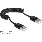Delock 83239 Kabel USB 2.0-A mannelijk / mannelijk spiraalkabel