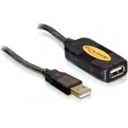 Delock 82446 Kabel USB 2.0 Verlengstuk, actief 10 m