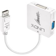 Lindy 41028 Display port/HDMI VGA/DVI Zwart kabeladapter/verloopstukje