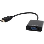 Gembird A-HDMI-VGA-03 VGA HDMI Zwart kabeladapter/verloopstukje