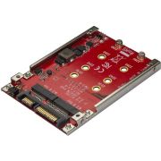 StarTech.com Dubbel sleufs M.2 schijf naar SATA adapter voor 2.5" drive bay RAID
