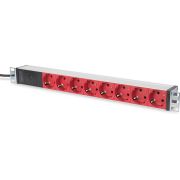 ASSMANN Electronic DN-95410-R 8AC outlet(s) 1U Zwart energiedistributie