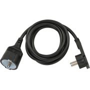 Stroom Verlengkabel 2 m H05VV-F 3G1.5 IP20 Zwart