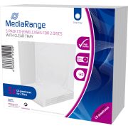 MediaRange Cajas CD doble, 10 mm, Transparente, 5 unidades Jewel case 2 schijven Transparant