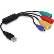 Delock 61724 USB 2.0 externe 4-poorts kabelhub