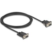 DeLOCK 87838 seriële kabel Zwart 2 m RS-232 DB-9