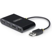 StarTech.com 4-Port USB 2.0 Hub, USB Bus Powered, Compacte Travel USB Hub, USB 2.0 Splitter, Multi-P