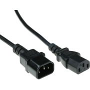ACT Netsnoer C13 - C14 zwart 0,6 m