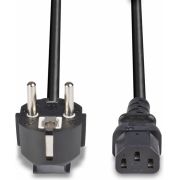 Lindy 30335 2m CEE7/7 Schuko C13 coupler Zwart electriciteitssnoer