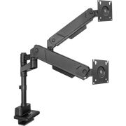 ACT Monitorarm 34 inch  office solid pro. gasveer. paalbevestiging. 2 schermen