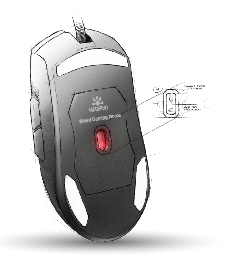 Schets Pixart 3389 sensor